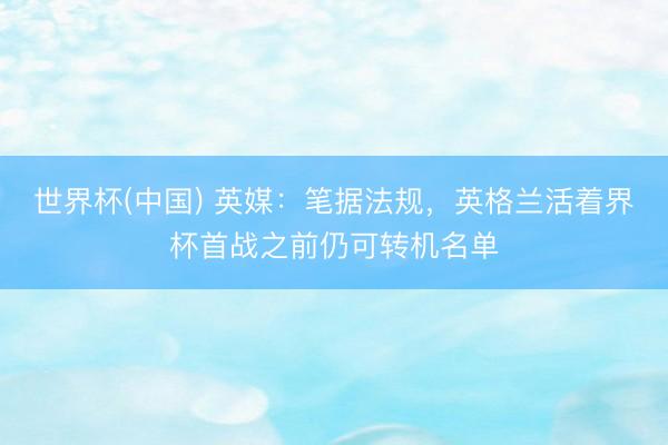 世界杯(中国) 英媒：笔据法规，英格兰活着界杯首战之前仍可转机名单