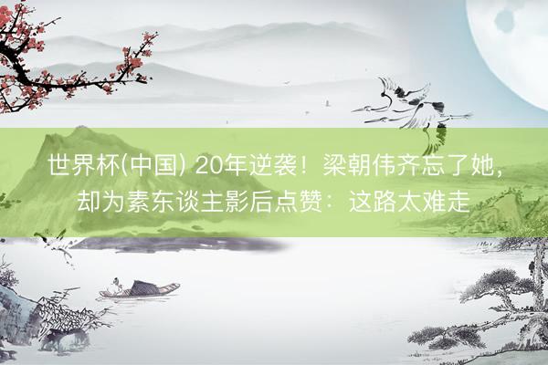 世界杯(中国) 20年逆袭！梁朝伟齐忘了她，却为素东谈主影后点赞：这路太难走