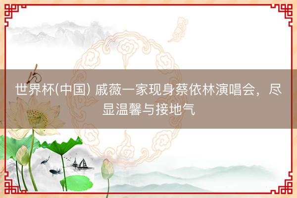 世界杯(中国) 戚薇一家现身蔡依林演唱会，尽显温馨与接地气